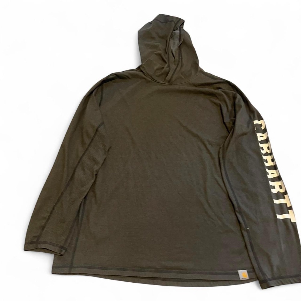 Carhartt black long sleeve shirt with hood Size L